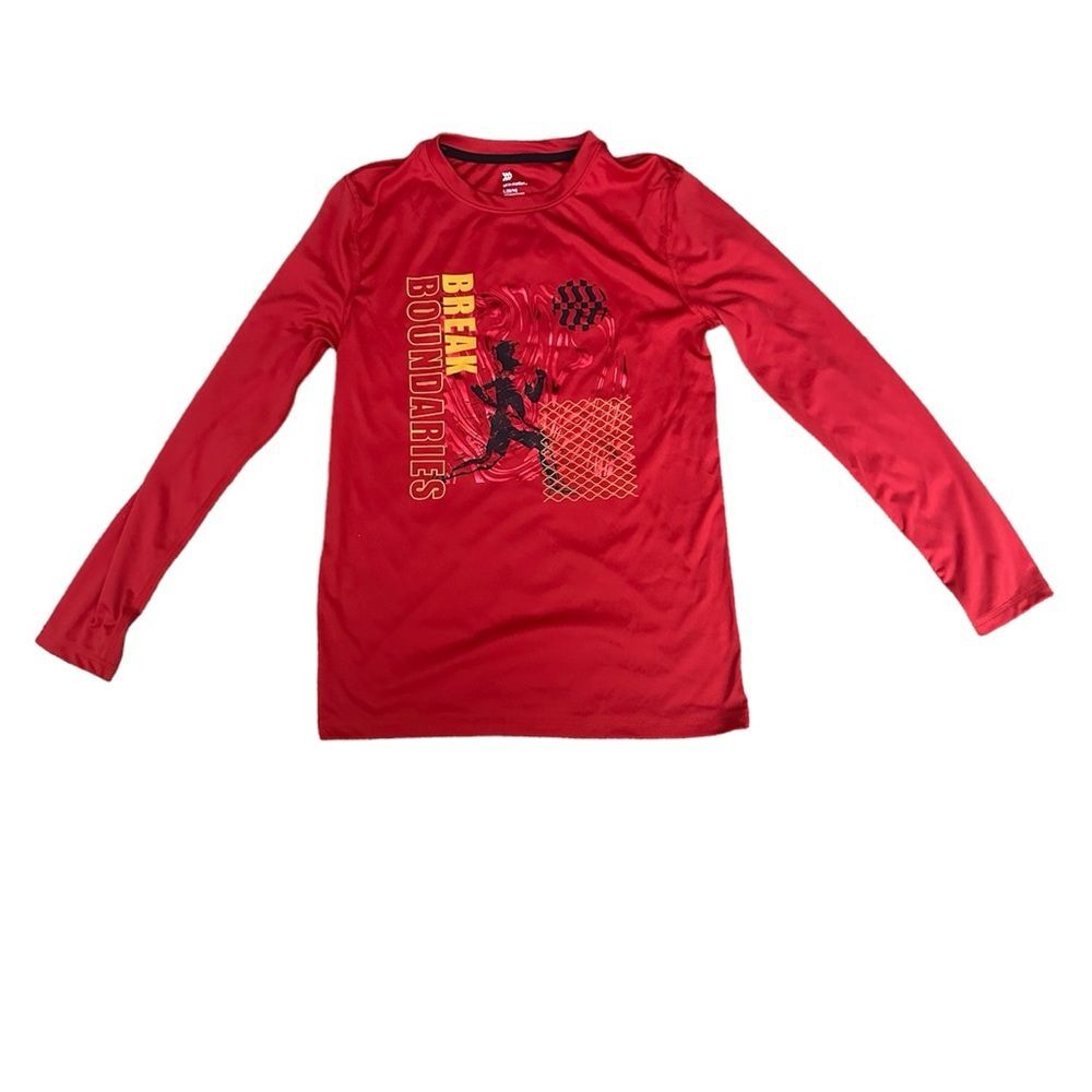 All In Motion Boys Red Long Sleeve Top Size L 12/14